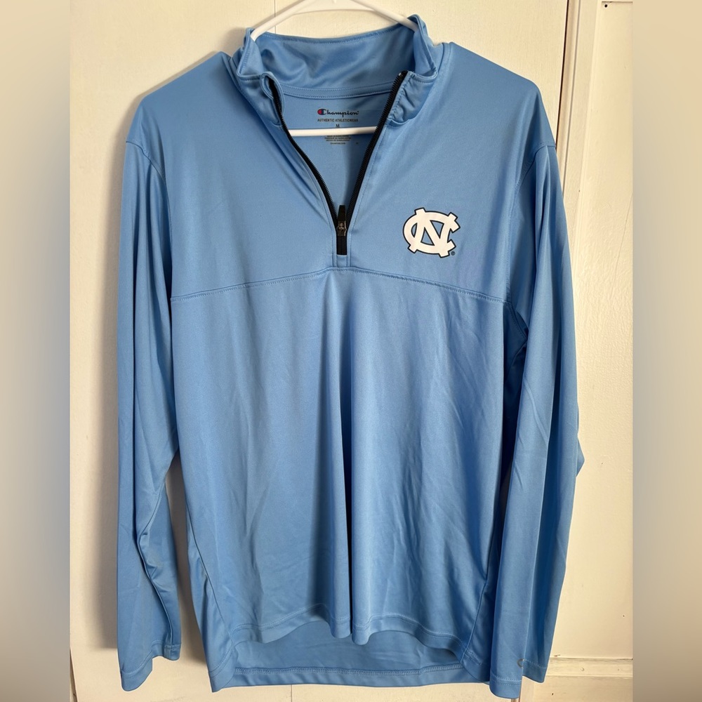 Light blue UNC quarter zip